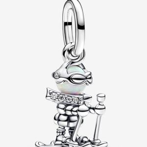 Authentic NEW Pandora Skier Dangle Charm S925